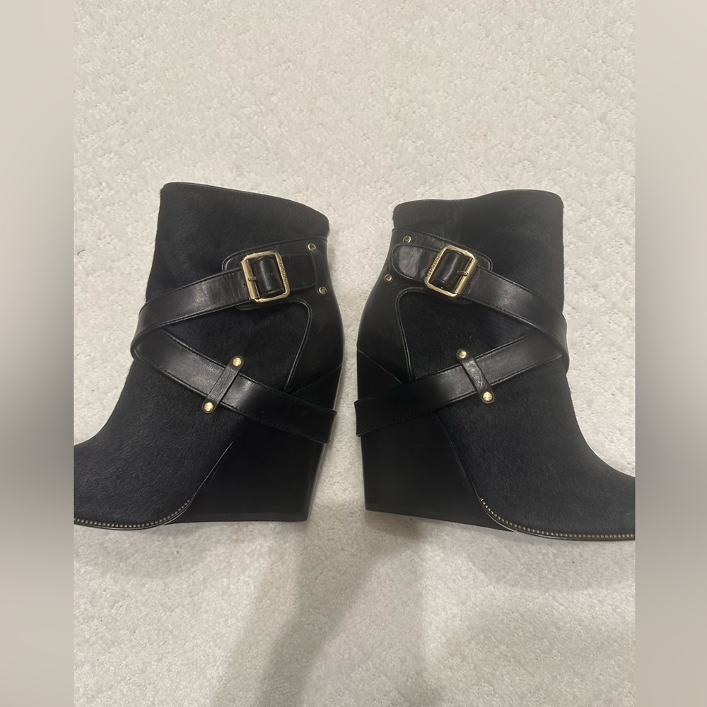 Rachel Zoe Black Fur Boots